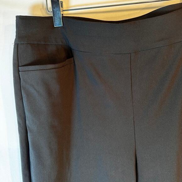 Chico's Black Slim Trousers Size 10R Minimalist Stretch Pants Y2K Workcore - Picture 4 of 4